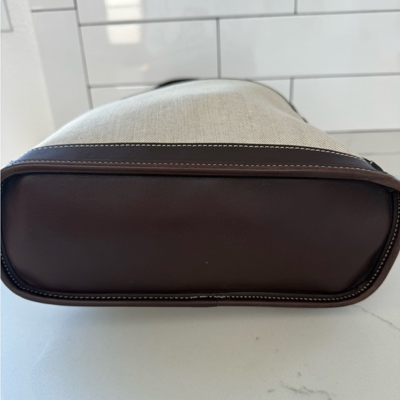 Vintage Coach Canvas with Mahogany leather Shoulder Bag - Picture 6 of 10